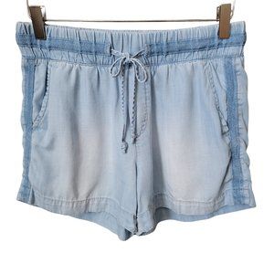Anthropologie Cloth & Stone Pull On Blue Paperbag Shorts